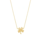 Jennifer Meyer Mini Clover Necklace in 18K Yellow Gold | Fine Necklaces | Coveti