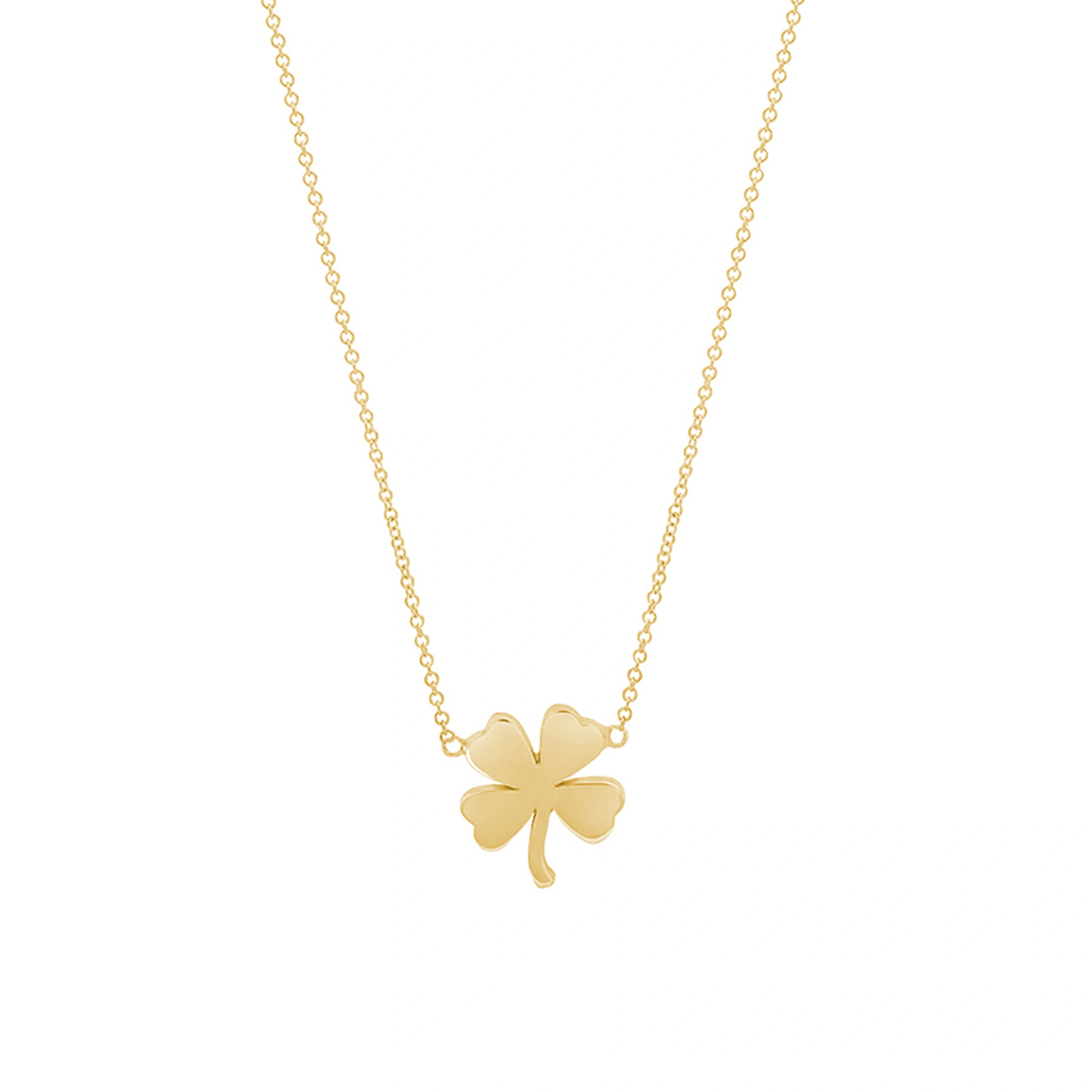 Jennifer Meyer Mini Clover Necklace in 18K Yellow Gold Jennifer Meyer Mini Clover Necklace in 18K Yellow Gold | Fine Necklaces | Coveti