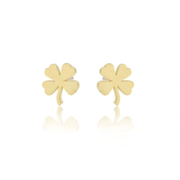 Mini Clover Studs in 18K Yellow Gold