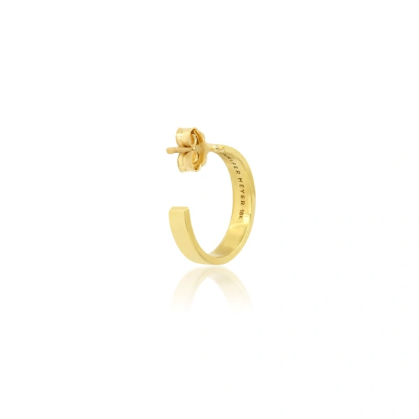 Jennifer Meyer Mini Diamond Ellen Hoops in 18K Yellow Gold | Fine Earrings | Coveti
