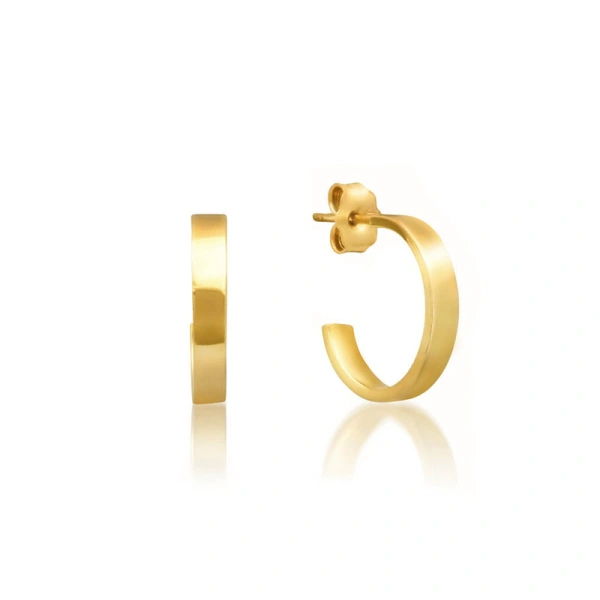 Jennifer Meyer Mini Ellen Hoops in 18K Yellow Gold | Fine Earrings | Coveti