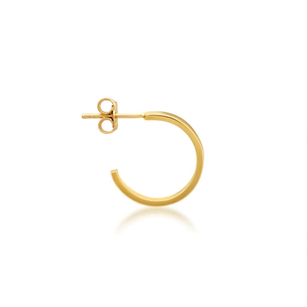 Jennifer Meyer Mini Ellen Hoops in 18K Yellow Gold | Fine Earrings | Coveti