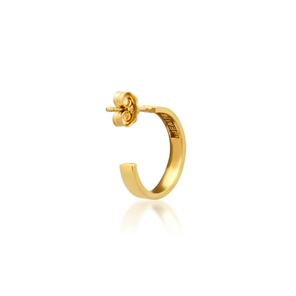 Jennifer Meyer Mini Ellen Hoops in 18K Yellow Gold | Fine Earrings | Coveti