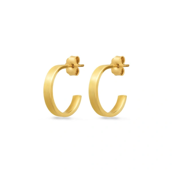 Jennifer Meyer Mini Ellen Hoops in 18K Yellow Gold | Fine Earrings | Coveti