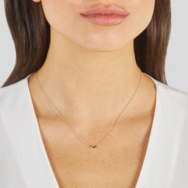 Jennifer Meyer Mini Evil Eye Necklace in 18K Yellow Gold | Fine Necklaces | Coveti
