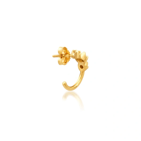 Jennifer Meyer Mini Graduated Diamond Hoops in 18K Yellow Gold | Fine Earrings | Coveti