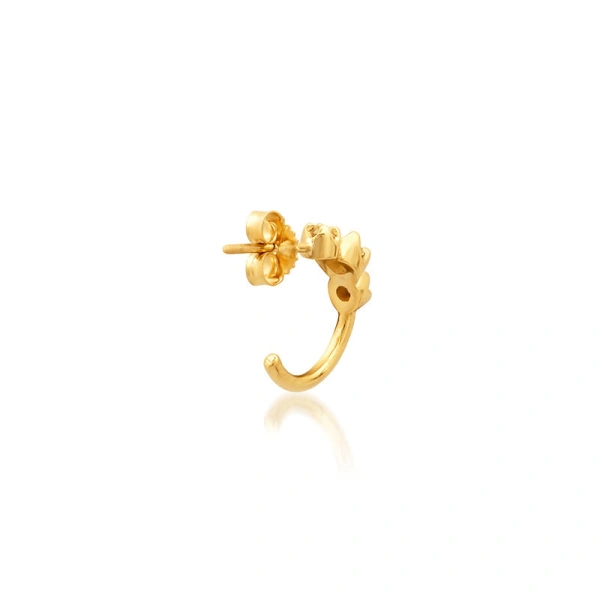 Jennifer Meyer Mini Graduated Turquoise Hoops in 18K Yellow Gold | Fine Earrings | Coveti