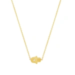 Jennifer Meyer Mini Hamsa Necklace in 18K Yellow Gold | Fine Necklaces | Coveti