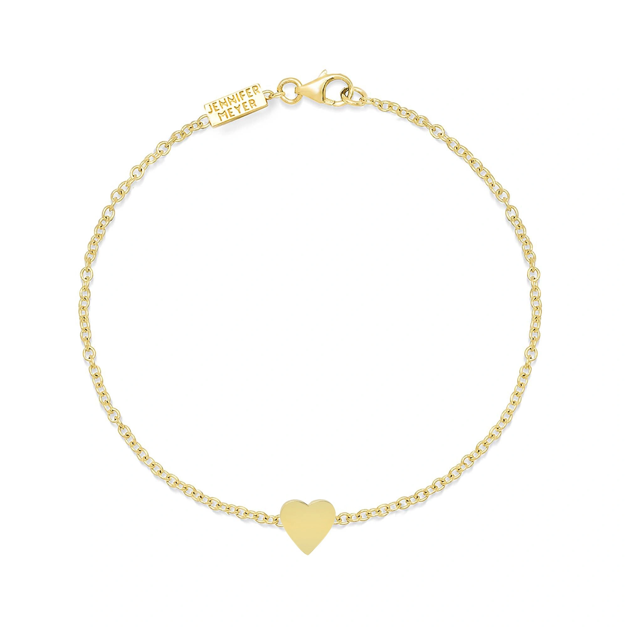 Jennifer Meyer Mini Heart Bracelet in 18K Yellow Gold Jennifer Meyer Mini Heart Bracelet in 18K Yellow Gold | Fine Bracelets | Coveti