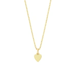 Jennifer Meyer Mini Heart Charm Necklace in 18K Yellow Gold | Fine Necklaces | Coveti