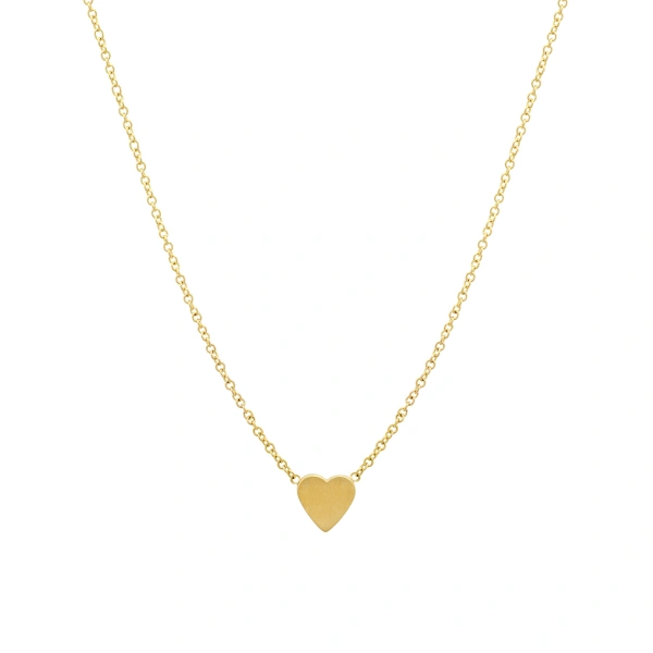 Jennifer Meyer Mini Heart Necklace in 18K Yellow Gold | Fine Necklaces | Coveti
