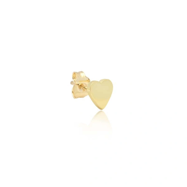 Jennifer Meyer Mini Heart Studs in 18K Yellow Gold | Fine Earrings | Coveti