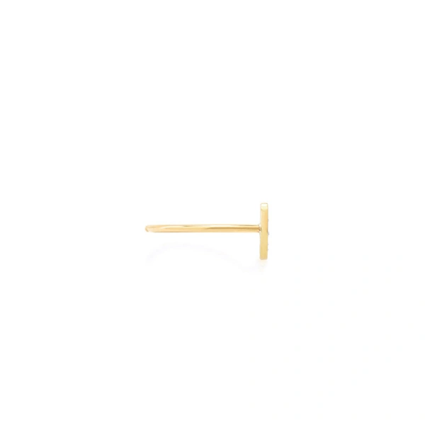 Jennifer Meyer Mini Horseshoe Ring with Diamond Accents in 18K Yellow Gold | Fine Rings | Coveti