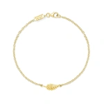 Jennifer Meyer Mini Leaf Bracelet in 18K Yellow Gold | Fine Bracelets | Coveti