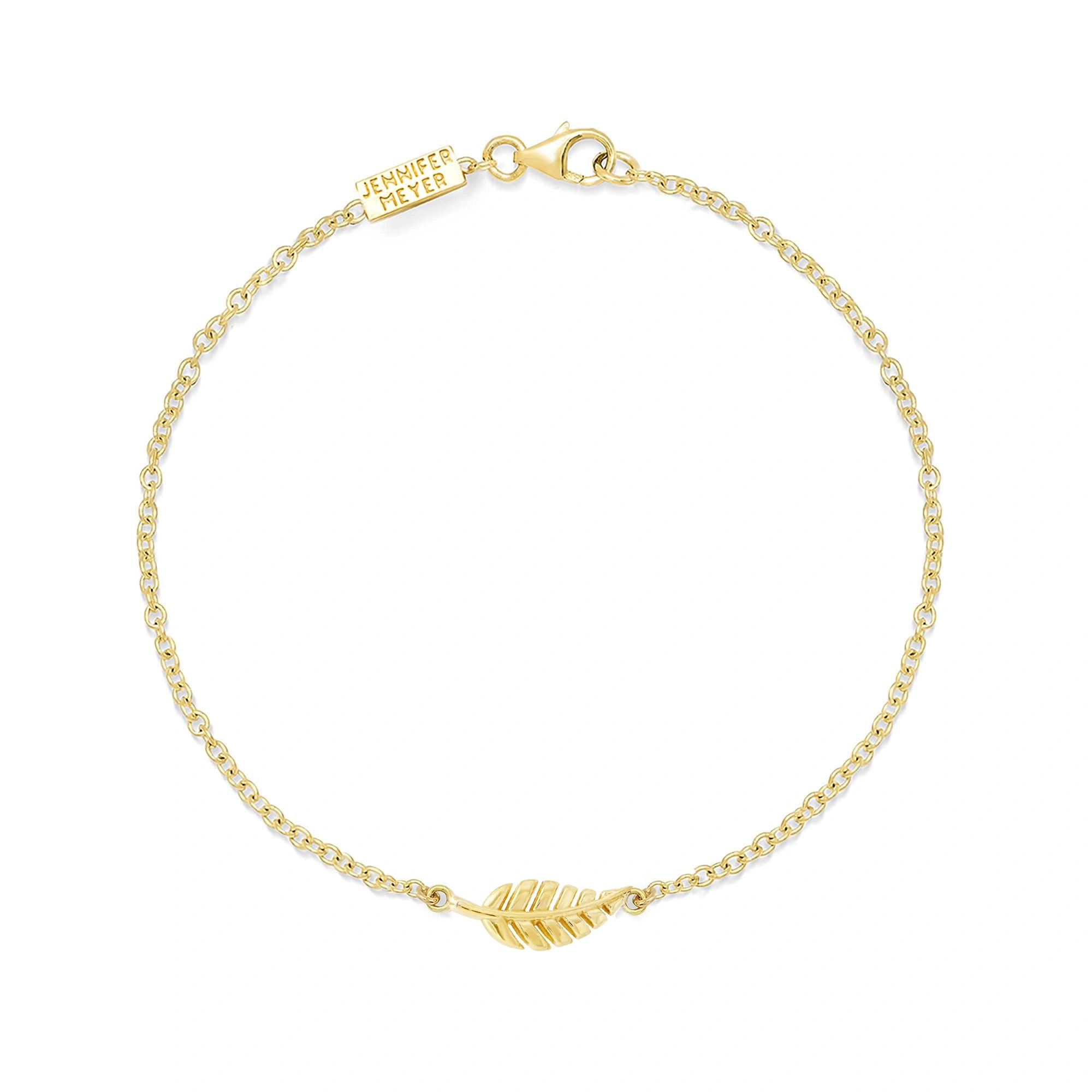 Jennifer Meyer Mini Leaf Bracelet in 18K Yellow Gold Jennifer Meyer Mini Leaf Bracelet in 18K Yellow Gold | Fine Bracelets | Coveti