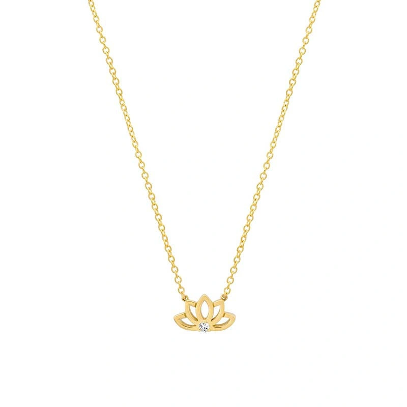 Jennifer Meyer Mini Lotus Flower Necklace in 18K Yellow Gold Jennifer Meyer Mini Lotus Flower Necklace in 18K Yellow Gold | Fine Necklaces | Coveti