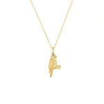 Jennifer Meyer Mini Lovebird Necklace in 18K Yellow Gold | Fine Necklaces | Coveti