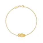 Jennifer Meyer Mini Owl Bracelet in 18K Yellow Gold | Fine Bracelets | Coveti