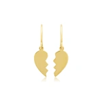 Jennifer Meyer Mini Piece of My Heart Earrings in 18K Yellow Gold | Fine Earrings | Coveti