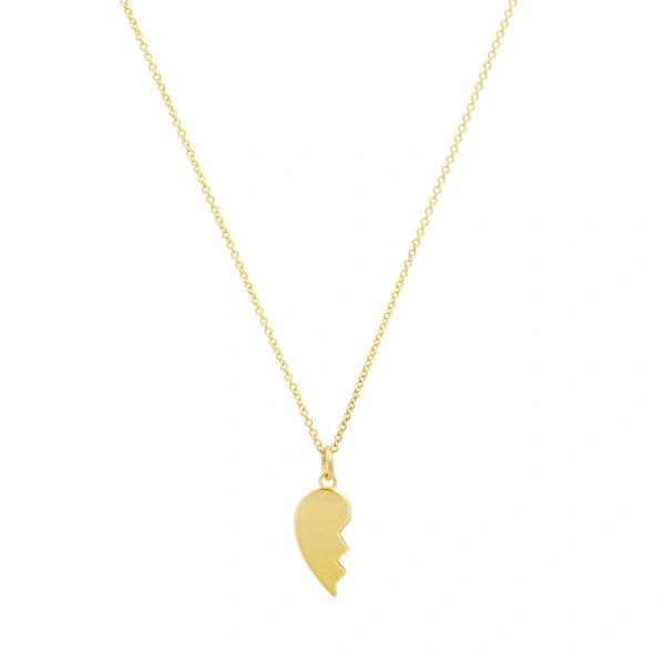 Jennifer Meyer Mini Piece of My Heart Necklace in 18K Yellow Gold | Fine Necklaces | Coveti