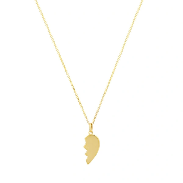 Jennifer Meyer Mini Piece of My Heart Necklace in 18K Yellow Gold | Fine Necklaces | Coveti