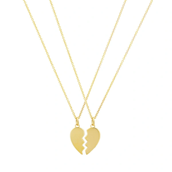 Jennifer Meyer Mini Piece of My Heart Necklace in 18K Yellow Gold | Fine Necklaces | Coveti