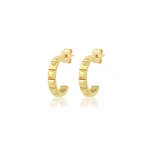 Jennifer Meyer Mini Square Hoops in 18K Yellow Gold | Fine Earrings | Coveti
