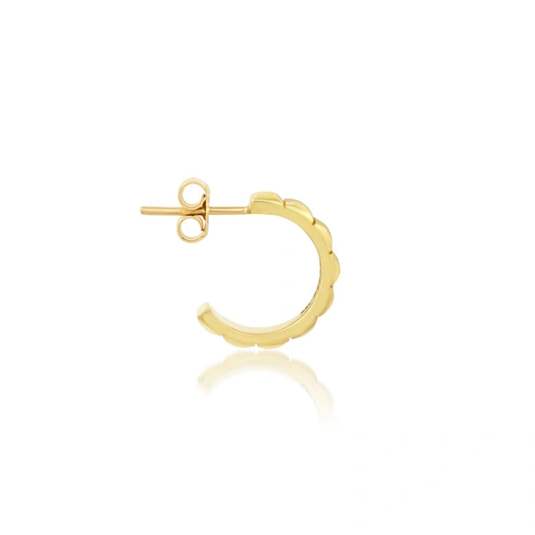 Jennifer Meyer Mini Square Hoops in 18K Yellow Gold | Fine Earrings | Coveti