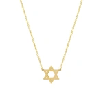 Jennifer Meyer Mini Star of David Necklace in 18K Yellow Gold | Fine Necklaces | Coveti