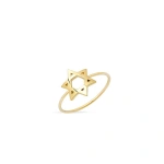 Jennifer Meyer Mini Star of David Ring in 18K Yellow Gold | Fine Rings | Coveti