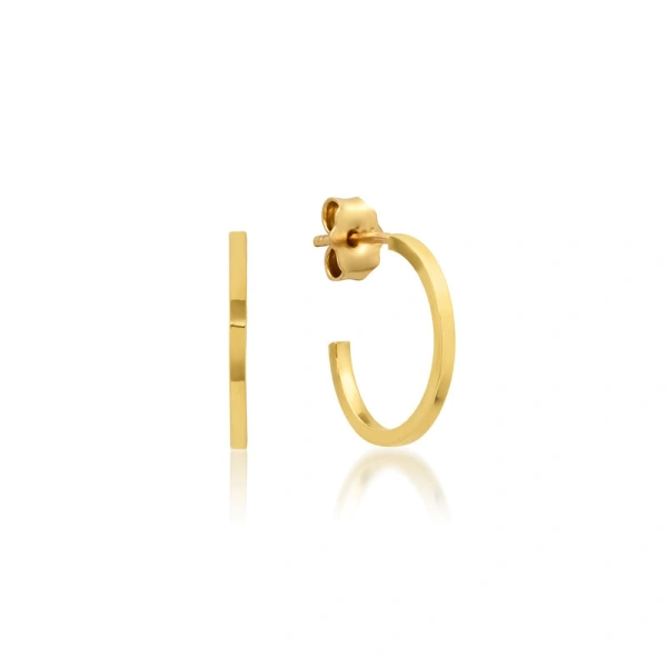 Jennifer Meyer Mini Thin Hoops in 18K Yellow Gold | Fine Earrings | Coveti