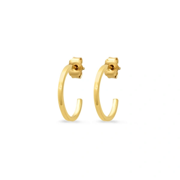 Jennifer Meyer Mini Thin Hoops in 18K Yellow Gold | Fine Earrings | Coveti