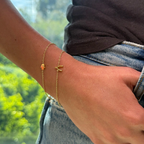 Jennifer Meyer Mini Wishbone Bracelet in 18K Yellow Gold | Fine Bracelets | Coveti