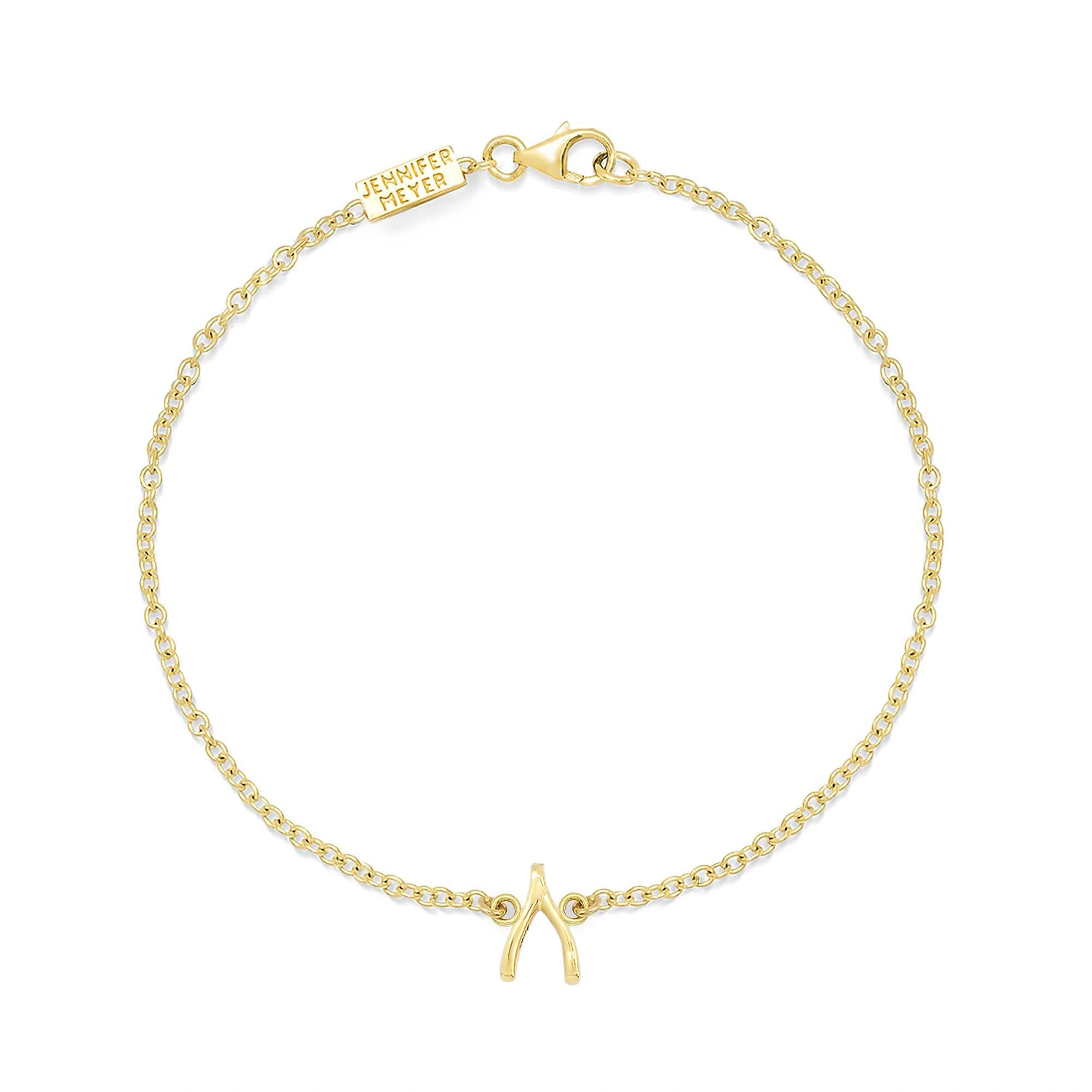 Jennifer Meyer Mini Wishbone Bracelet in 18K Yellow Gold Jennifer Meyer Mini Wishbone Bracelet in 18K Yellow Gold | Fine Bracelets | Coveti