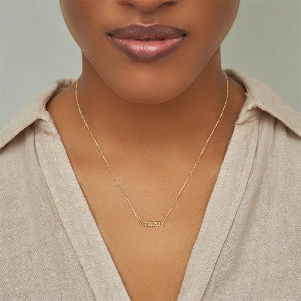 Jennifer Meyer Mom Necklace in 18K Yellow Gold | Fine Necklaces | Coveti
