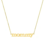 Jennifer Meyer Mommy Necklace in 18K Yellow Gold | Fine Necklaces | Coveti