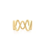 Jennifer Meyer Nancy Wave Band in 18K Yellow Gold | Fine Rings | Coveti