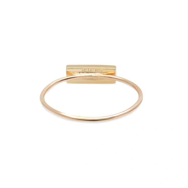 Jennifer Meyer Opal Inlay Bar Ring in 18K Yellow Gold | Fine Rings | Coveti
