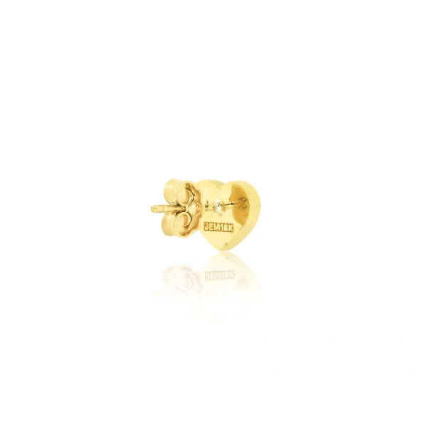 Jennifer Meyer Opal Inlay Heart Studs in 18K Yellow Gold | Fine Earrings | Coveti