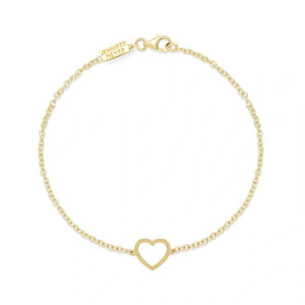 Open Heart Bracelet in 18K Yellow Gold