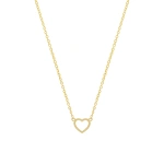 Jennifer Meyer Open Heart Necklace in 18K Yellow Gold | Fine Necklaces | Coveti
