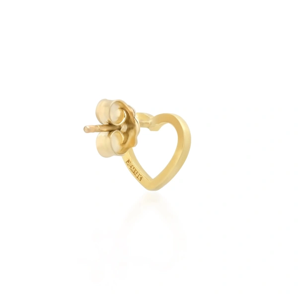 Jennifer Meyer Open Heart Studs in 18K Yellow Gold | Fine Earrings | Coveti