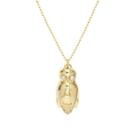 Jennifer Meyer Owl Necklace in 18K Yellow Gold | Fine Necklaces | Coveti
