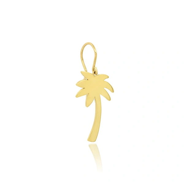 Jennifer Meyer Palm Tree Earrings in 18K Yellow Gold | Fine Earrings | Coveti