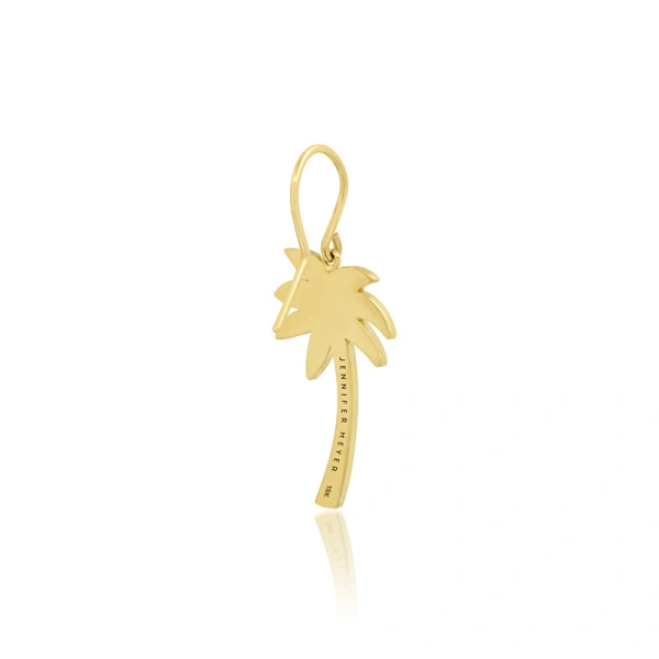 Jennifer Meyer Palm Tree Earrings in 18K Yellow Gold | Fine Earrings | Coveti