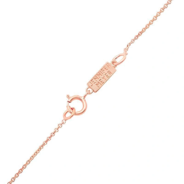 Jennifer Meyer Rose Gold Mother of Pearl Inlay Heart Necklace with Diamonds in 18K Rose Gold | Fine Necklaces | Coveti