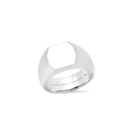 Jennifer Meyer Signet Ring in 18K White Gold | Fine Rings | Coveti