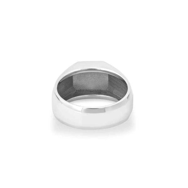 Jennifer Meyer Signet Ring in 18K White Gold | Fine Rings | Coveti