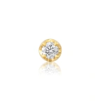 Jennifer Meyer Single Large Illusion Set Diamond Stud in 18K Yellow Gold, Single Earring | Fine Earrings | Coveti