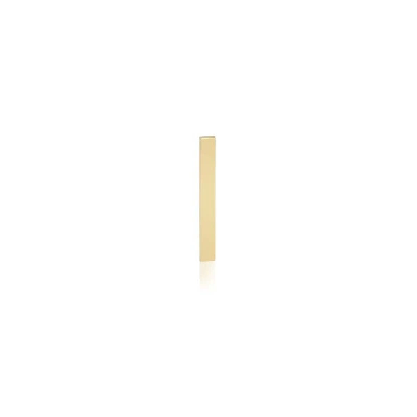Jennifer Meyer Single Long Bar Stud in 18K Yellow Gold | Fine Earrings | Coveti